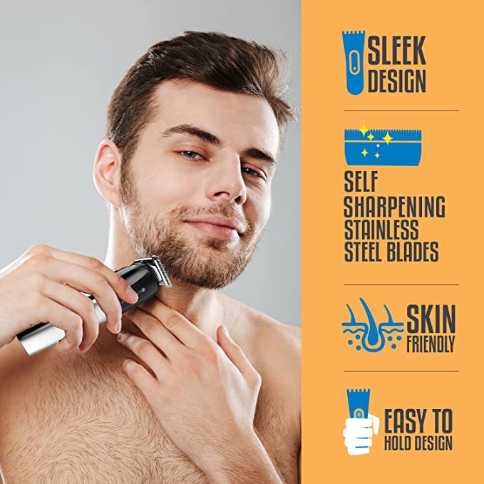 Zebronics ZEB-HT105 Corded/Cordless Use Trimmer with up to 90 Mins USB Fast Charge, IPX6, LED Display, 2 Speed Modes, Rounded Tip Stainless Steel Blade, 4 Guide Combs & ABS (Black+Metallic Grey) Zebronics ZEB-HT105 Corded/Cordless Use Trimmer with up to 90 Mins USB Fast Charge, IPX6, LED Display, 2 Speed Modes, Rounded Tip Stainless Steel Blade, 4 Guide Combs & ABS (Black+Metallic Grey)